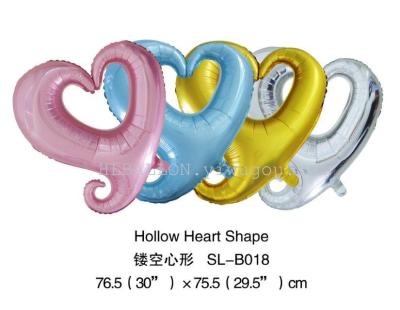 30“ hollow Hearts Aluminum Foil Balloon Wedding Decorative Balloons