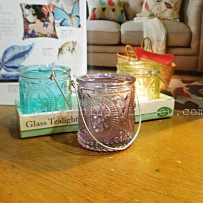 Continental surface of rustic home furnishings high quality cut glass vase candlestick candle cups water cups