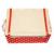 Red and white polka dot pattern padded storage box