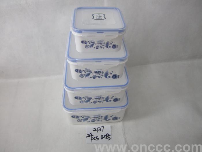 4件套方形饭盒
