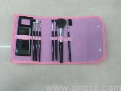 New makeup brush set of pink 7 mini combination mirror 6004500