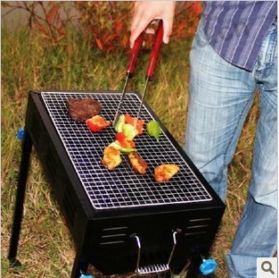 Large thick oven barbecue barbecue grill to send ten sets of outdoor portable barbecue oven