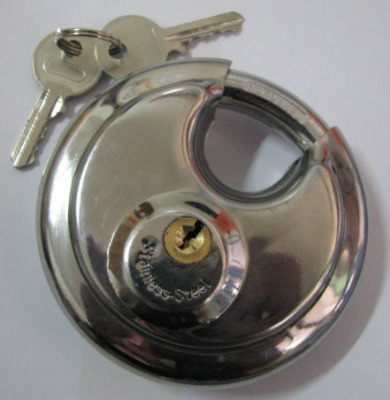 Stainless steel round cake lock manufacturers padlock pujiang manufacturers crescent lock padlock brand broad lock industry