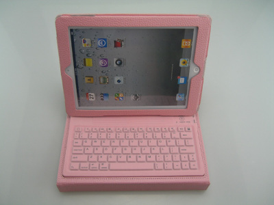 Manipulating the IPAD2/3/4 Bluetooth keyboard case freely convenient Pink