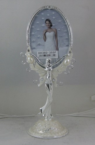 Modern Pastoral Angel Metal Photo Frame Makeup Mirror Earring Rack