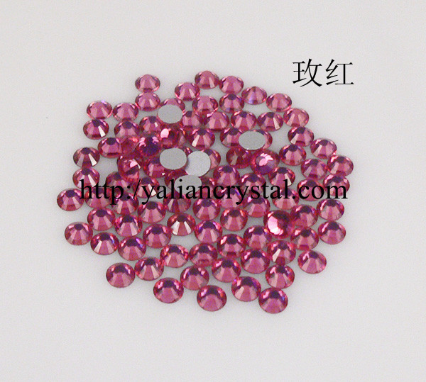 银底钻平底钻ss20玫红 20号