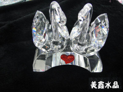 Crystal Swan Crystal Crafts Ornaments