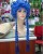 Blue double braid fans new double braids wig party wig