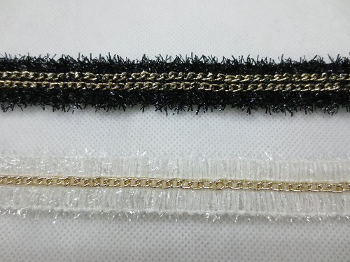 chain lace （black and white）