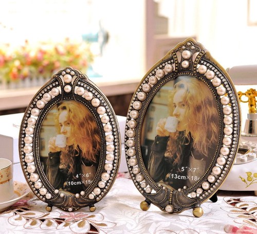 classical crown-shaped metal photo frame alloy photo frame photo frame