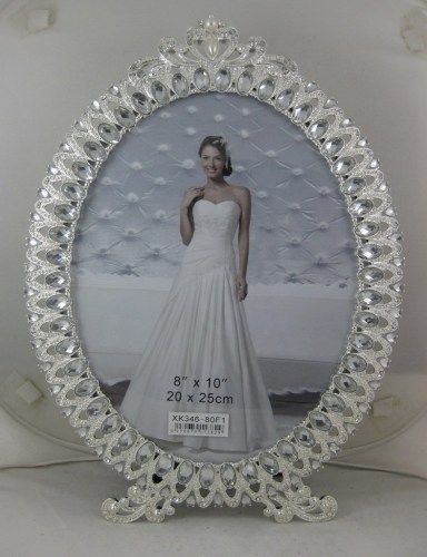 10-Inch White Metal Photo Frame Alloy Photo Frame Photo Frame Cosmetic Mirror