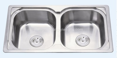 Stainless Steel Double-Basin Sink B10