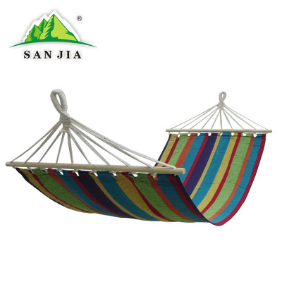 Certified SANJIA outdoor camping product A13  thicken cotton canvas single hammock