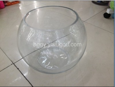 Factory outlets round clear glass turtle tank hydroponic container glass crafts wholesale 30 balls
