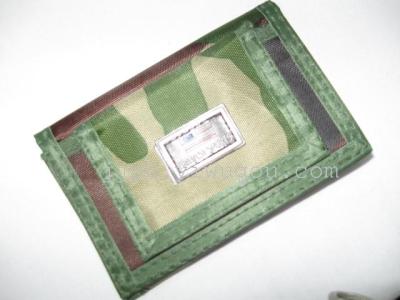Wallet with Army Green Camo-fabric production.