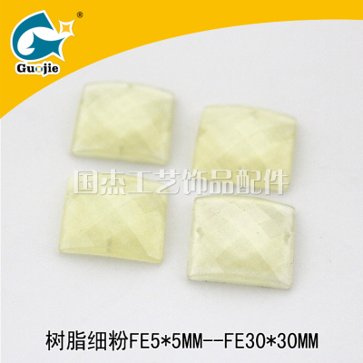 Resin Spring fine powder square diamond ornaments material phone pendant creative Yiwu diamonds