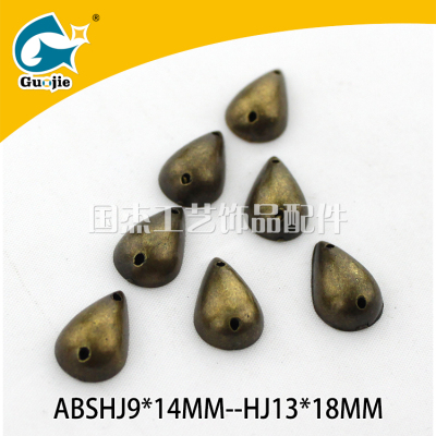 Light drop beads electroplating water drop semiarc ball water - plated ABS plastic nail beads accessories.