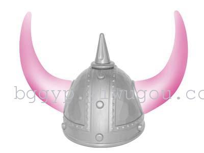 Factory Direct Sales Luminous Horn Plastic Knight's Cap Lighting Horn Hat