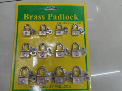 Put brass padlock