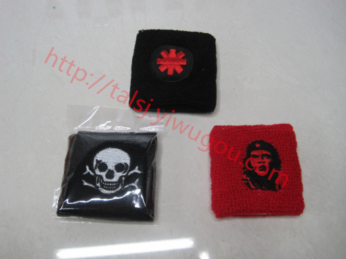 Rice Logo Pattern， che Guevara， skull Pattern Embroidered Cashmere Wristband Towel Material Wristband Che Gevara/Skullcandy