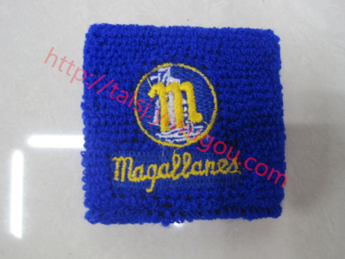 magallanes magellan english name logo embroidered kaisimi wristband towel material wristband customized embroidered wristband