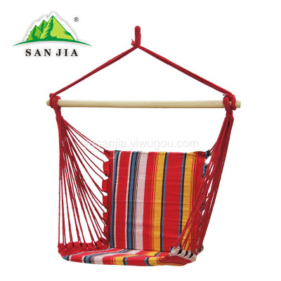 Certifed SANJIA outdoor camping products indoor and outdoor cotton canvas hanging chair 