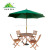 Certified SANJIA outdoor camping products aluminum alloy folding tables and chairs with umbrellla