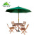 Certified SANJIA outdoor camping products aluminum alloy folding tables and chairs with umbrellla