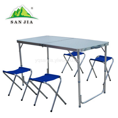 Certified SANJIA outdoor camping products folding aluminum alloy tables and chairs outdoor leisure