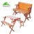 Certified SANJIA outdoor camping products wooden folding tables and chairs two-in-one talbes