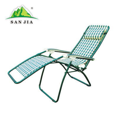 Certified SANJIA outdoor camping products iron pipe folding leisure lounge chair