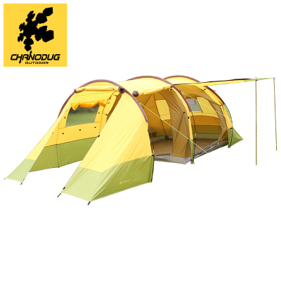 Xianuoduoji outdoor camping hiking tent double glass Man 3-4 man tent pole 8955