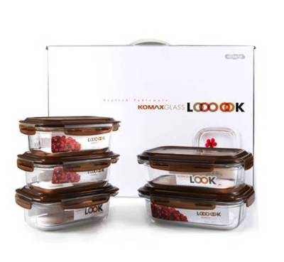 To buy your komax Korea imported heat-resistant glass microwave crisper 5-piece kit KGL-5