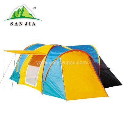 Certified SANJIA outdoor camping products high grade  three-bedroom double layer automatic tent