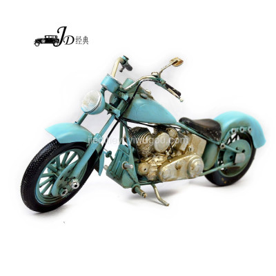 Vintage tin motorcycle model household soft decoration bar decoration crafts