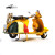 Metal crafts vintage tin car model mini version of small pedal motorcycle creative gift collection