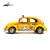 Vintage iron model yellow beetle taxi model for home soft decoration birthday gift collection.