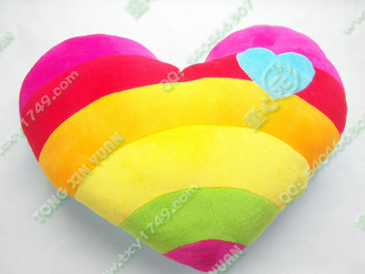 Factory Direct Selling Foreign Trade Good Quality Korean Double Star Rainbow Heart Shaped Cushion Multiple Spot Mixed Batch Plush Toys