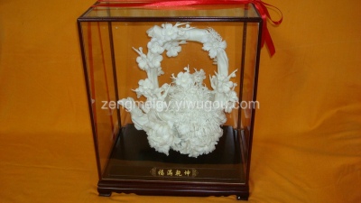 {Fu qiankun} top grade gift/creative ornaments porcelain decorations/handmade craft flower basket 