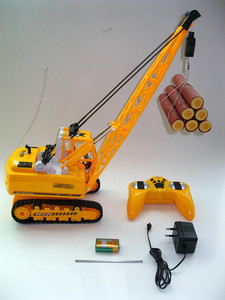 Remote control simulation crane music function children's toys