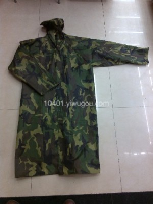 Wholesale raincoat-PVC-coated Camo long trench coat