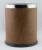 GPX-43 single-layer circular brown leather trash can