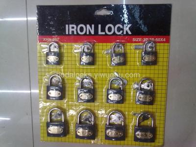 Lock padlock copper padlock Lock with color suction padlock gray iron Lock flash suction padlock spray gold padlock