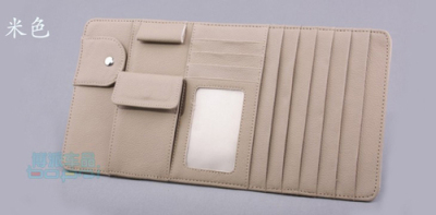 Advanced leather Multifunction Leather CD holder for sun visor CD holder cart bags