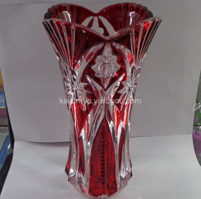 Crystal Vase Vase Glass Decorative arts and crafts