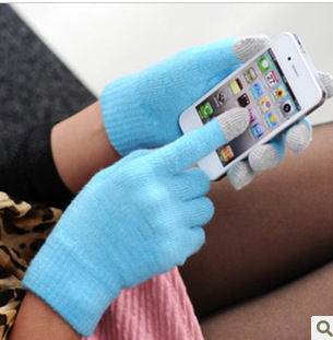 Yi fan touch touch screen gloves women and men touch capacitive touch screen solid color gloves 
