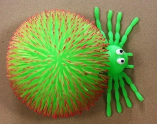 Two-Color Spider Hairy Ball/TPR Toy