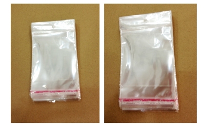 OPP transparent plastic packaging bag with  sil on both sides