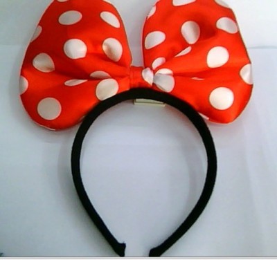 Large polka dot satin bow tiara (with and without lights)