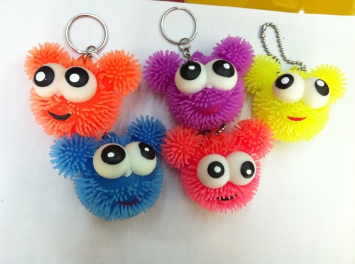 mickey key ring/tpr fur keychain